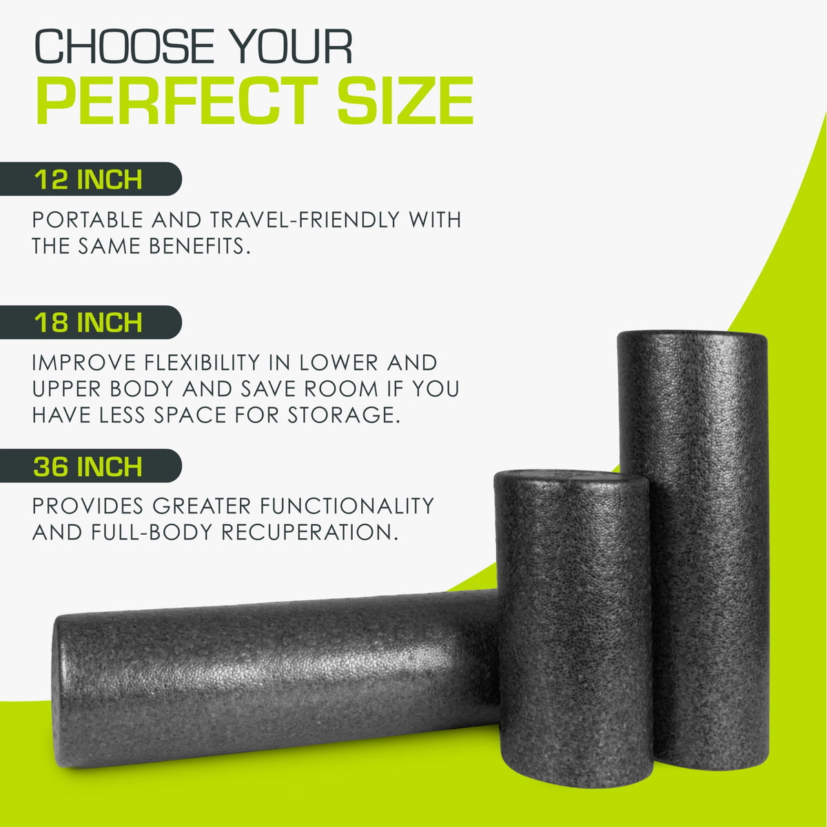 ProsourceFit High-Density Foam Roller 18 inch