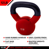 JFIT Vinyl Kettlebell 12 lb